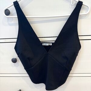 Abercrombie & Fitch Black Corset Style Tank Top Size M